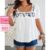 (Trendy) Lovito Blusa Curva Plus Size Boho Blusa Lisa Com Padrão Para Mulheres LBL17779