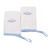 Kit Pano De Boca Minasrey Soft Com Prendedor Raminho Azul – 2 Peças