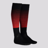 Meião Kanxa Profissional Degradê Preto e Vermelho