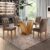 Conjunto Sala de Jantar Mesa Classic Tampo de Vidro 4 Cadeiras Vitória Ypê/Animale Marrom