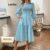 (KOL‘s pick) Lovito Vestido Casual Liso Com Babados Para Mulheres LNL67386