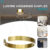 Pendente Lustre Dourado Luxo Moderno Luz Quente Luminária Anel 110V-220V Bivolt