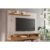 Painel Home p/TV até 50 Polegadas Valência Plus c/ Prateleira e Nichos 160x135cm Off White/Nature – Permóbili