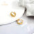 Brinco Argola Delicado Luxo Folheado Ouro 18k a Platina Lisa