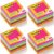 Kit com 4 POST-IT Cubo Tropical 654 76MM X 76MM com 450 Folhas 3M