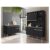 Balcão De Pia Tatiane 120 Cm E Armário Cozinha Kit Alice Ambiente Preto Fosco – Ajl