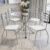 Kit Conjunto Mesa Redonda 4 Cadeiras 95 x 95 cm Sala de Jantar Cozinha Vidro Metal Cromado Branco