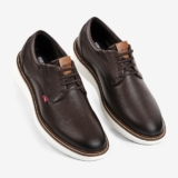 Sapato Masculino Casual Ferracini Couro Legitimo Atacador Esporte Fino Full Marrom 4565-696I