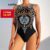 (Trendy) Lovito Maiô Boho De Uma Peça Com Estampa Tribal, Peça Única Básica Para Mulheres LBL16812