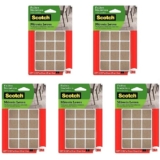 Kit 5 Feltro Adesivo Cadeira Sofa Quadrado SCOTCH 3M 25MM 12U