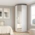 Conjunto Sala Jantar Mesa Lins 120cm Canto Reto com Vidro + 4 Cadeiras Milla Nature/Off White