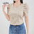 Lovito –  Blusa Elegante de Jacquard com Estrutura de Linhas Blusa Primavera/verão para Mulheres L137ED252