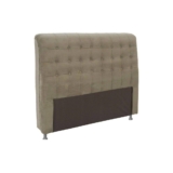 Cabeceira Cama Box Estofada Casal Casal Dama Plus Suede Marrom Taupe – Simbal