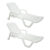 Kit 2 Espreguiçadeiras P/ Piscina Leblon Brancas Tramontina Super Resistente Praia Verão