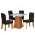 Conjunto Sala de Jantar Mesa Trento Quadrada 4 Cadeiras Trieste Dobuê