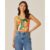 Regata Feminina Folhagem Em Viscose Stretch