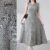 (Lovito Refine) Vestido Elegante Linha Estrutura Retrô Sem Rugas Vestido Primavera/Verão Para Mulheres LR12E047