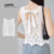 (NEW) (Lovito Refine) Blusa Casual com Babados Exagerados  Amarre Nas Costas  Primavera/verão  branca LR13E004