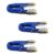 Kit 3 Cabos Rca 1 Metro Dupla Blindagem 1m 5mm Azul