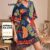 (LIVE STREAM SALE) Lovito Vestido casual tropical com cinto e amarração nas costas para mulheres LBL17238