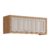 Armário Aéreo p/ Cozinha Estela Geladeira c/1 Porta Basculante Ripada 80 cm Freijo/Off White – MGM