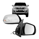 Par Retrovisor Hilux 2011 A 2014 Eletrico Cromado Com Pisca