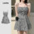 Lovito Vestido Casual de Xadrez com Zíper Primavera/Verão Para Mulheres L128ED590