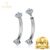 Piercing Minibarbell Curvo Prata 925 Zircônia Cravejada Tragus Helix Rook Conch Labret
