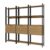 Kit 3 Estantes para Livros 3 Portas 15 Prateleiras Estilo Industrial Lâmina Mel/Preto – BRV Móveis