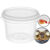 Kit 50 Potes Plástico Redondo 250ml Descartável Com Tampa Bolo No Pote Açaí Marmita Freezer Microondas Embalagem