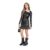 Vestido Juvenil em Veludo com Brilho Gloss