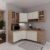 Cozinha Modulada Completa Fidelitá Paris 5 Peças 340cm 12 Portas 3 Gavetas Com Tampo Nogal/Salinas