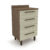 Balcao Evolution Plus 60cm 4 Gavetas Tannat/Legno Crema Batrol