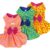 Vestido Floral Pet Verão Roupinha Cachorro Gato Aumei Laço