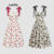 Lovito Vestido Casual Floral Drapeado Com Gravata Frontal Para Mulheres L76AD189 (Multicolorido)