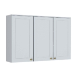 Armário Aéreo p/ Cozinha Americana 3 Portas 120cm Branco – Henn