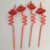 Canudo Espiral Rigido Vermelho – Boca – 27cm – 4 unidades – Rizzo
