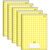 Caderno Brochura Universitário Capa Dura 96 Folhas Xadrez Amarelo Stiff – Pacote Com 5 Unidades