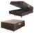 Cama Box Baú Casal Queen Colchão Espuma D33 Pillow Top Millenium 158x198x60cm Suede Marrom Hellen