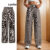 Lovito Calça Feminina Casual Estampa Xadrez LBL20233