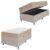 Cama Box Baú Solteiro Colchão Molas Qatar 88x188x63cm Bege/Branco Inducol – Suporta Até 200 Kg Por Pessoa
