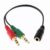 Cabo Adaptador P3 Fêmea Para 2 P2 Macho Microfone Fone De Ouvido Headset 20cm – Chipsce