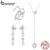 Bamoer 925 Sterling Sliver Colar Pérola Borboleta Design Joias Presentes Para Mulheres