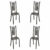 Conjunto com 4 Cadeiras Paris Martelado Grafite Teixeira