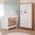 Quarto Bebê Completo Berço Americano Ben 3 em 1 Guarda Roupas 3 Portas 3 Gavetas Bolinha 100% MDF