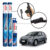 Kit 3 Palhetas Dianteiras Aerofit + Traseira REAR Original Bosch Renault Sandero 2007 A 2014