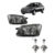 KIT PAR FAROL CORSA CLASSIC 2011 A 2016 MASCARA NEGRA + PAR LÂMPADA H4 HALOGENA