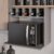 Suporte Micro-Ondas Forno Armário Aéreo com Adega 60cm Lótus Z34 Grafite – Mpozenato