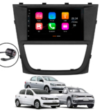Multimídia MP5 7″ Polegadas Gol Saveiro Voyage G5 2008 a 2012 CarPlay/Android Moldura Câmera de Ré