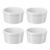 Kit com 4 Tigelas Ramekin Uno 220ml Branco Brinox – 10163/0007
